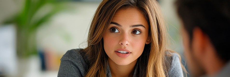 asking questions - Lisa D. Foster, Leadership Coaching & Training young woman asking herself questions before hiring a coach