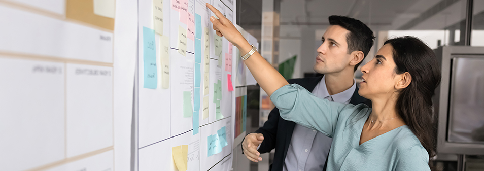 two people working together as an image of senior leadership effectiveness